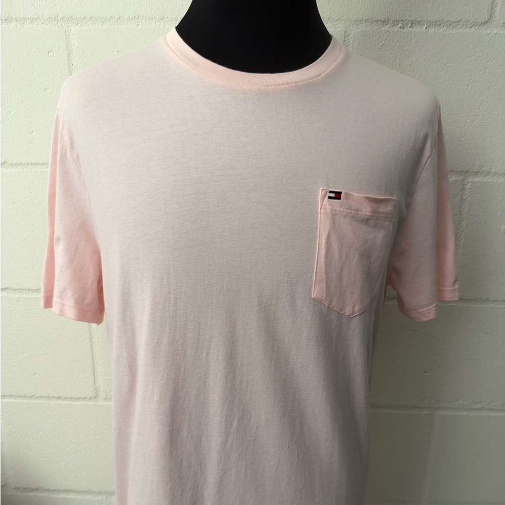 Tommy Hilfiger Men’s Pale Pink Short Sleeve Pocket Tee